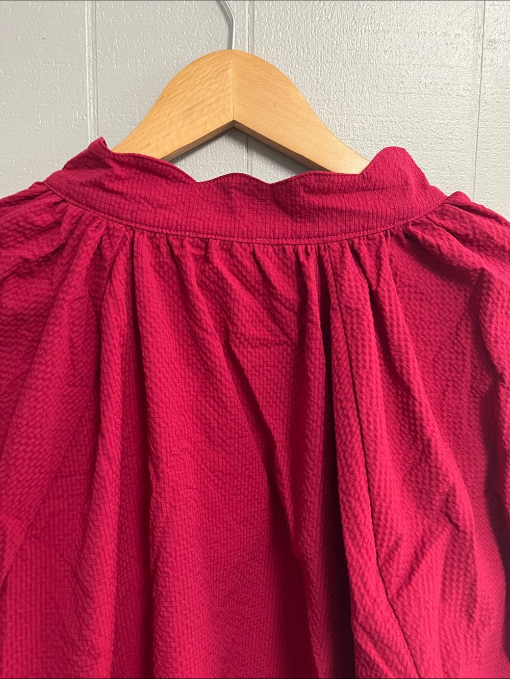 NWT Umgee Textured Blouse Shirt Top XL Red - Picture 8 of 13